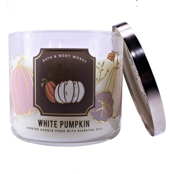 B&BW White Pumpkin 3 Wick Candle - Picture 1 of 6